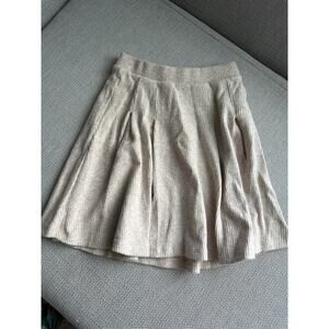 Zara Soft Touch box pleat skirt beige‎ size 9 girls